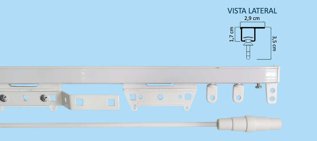 Riel hotelero blanco 175﻿